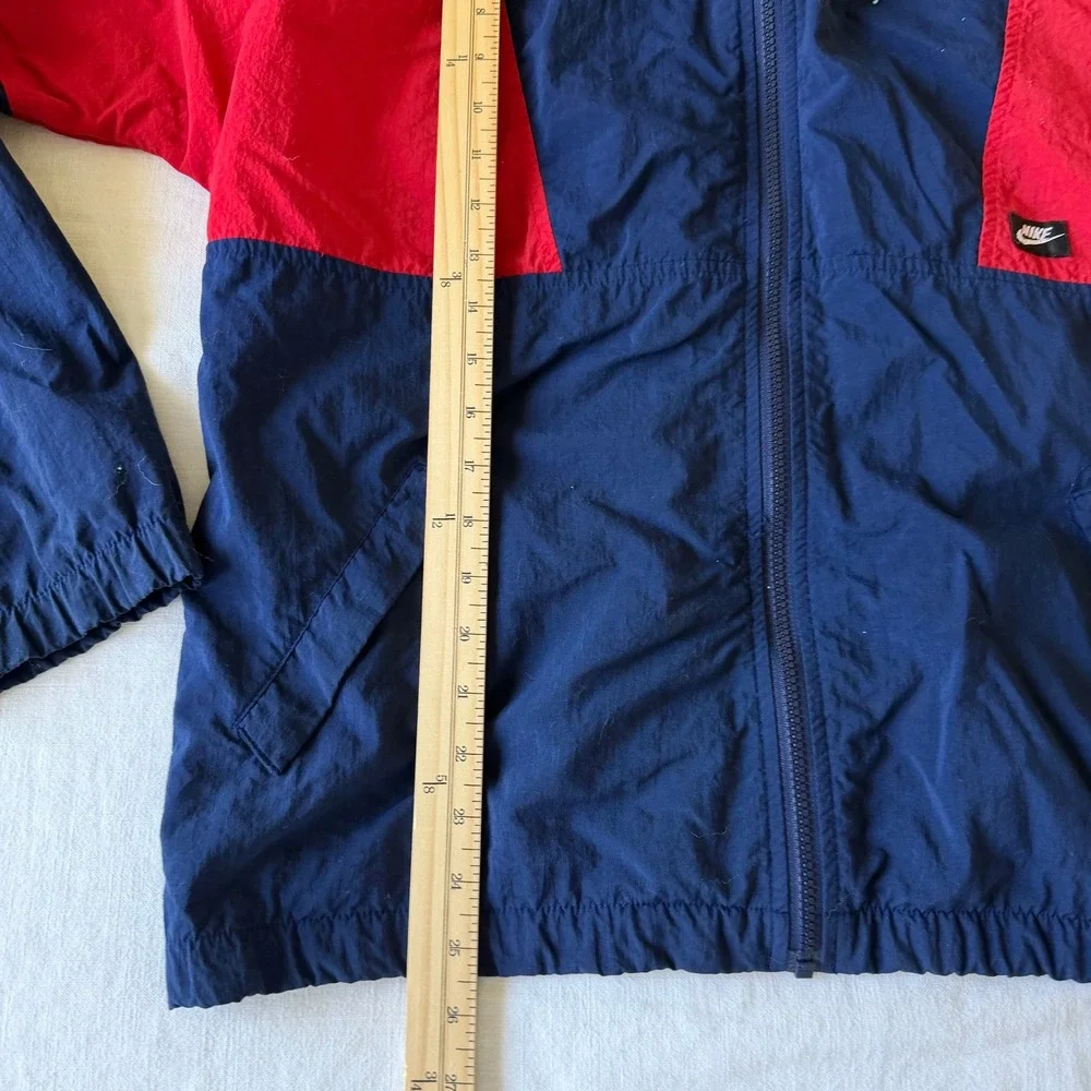 Vintage 80's Nike Windbreaker‎ Jacket Colorblock Hooded Full Zip